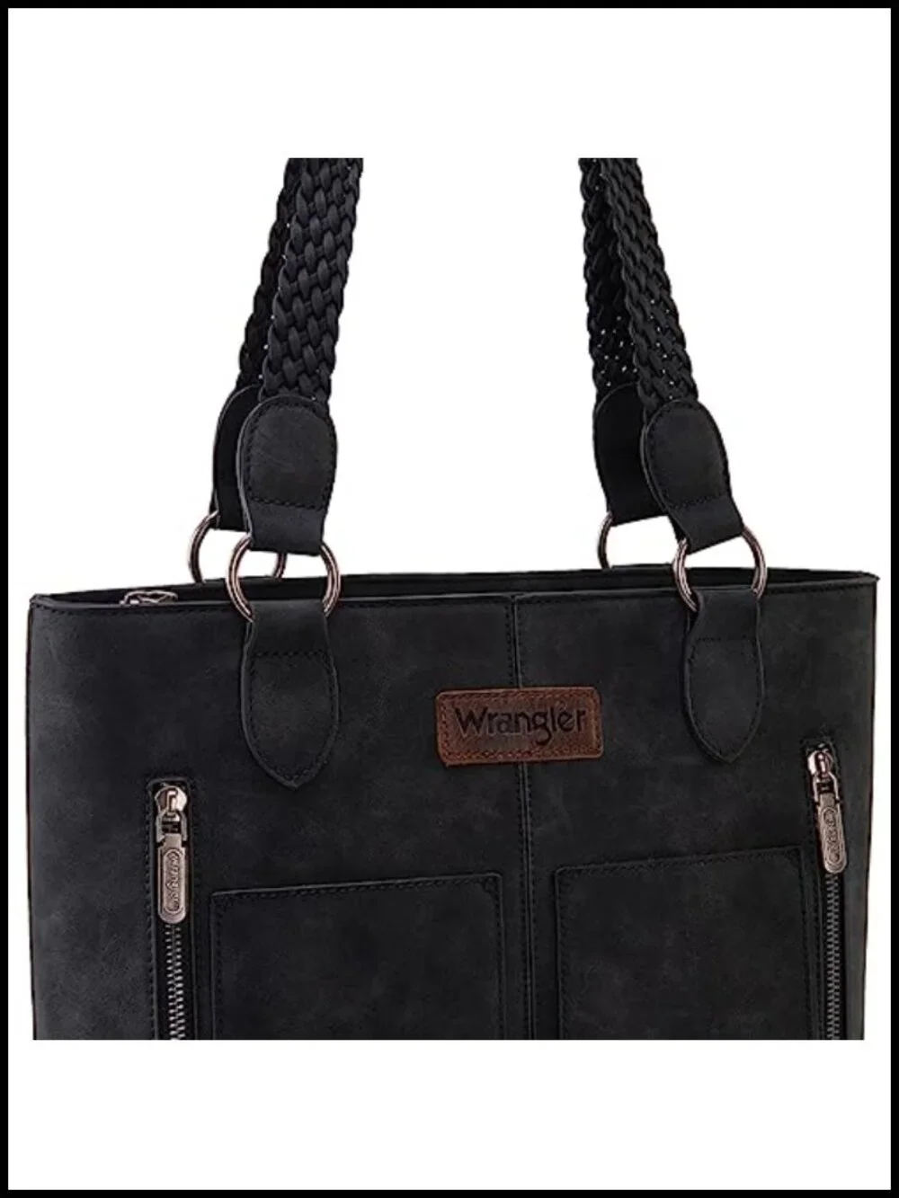 Distressed Faux Leather Hobo Tote Bag with Braided Straps